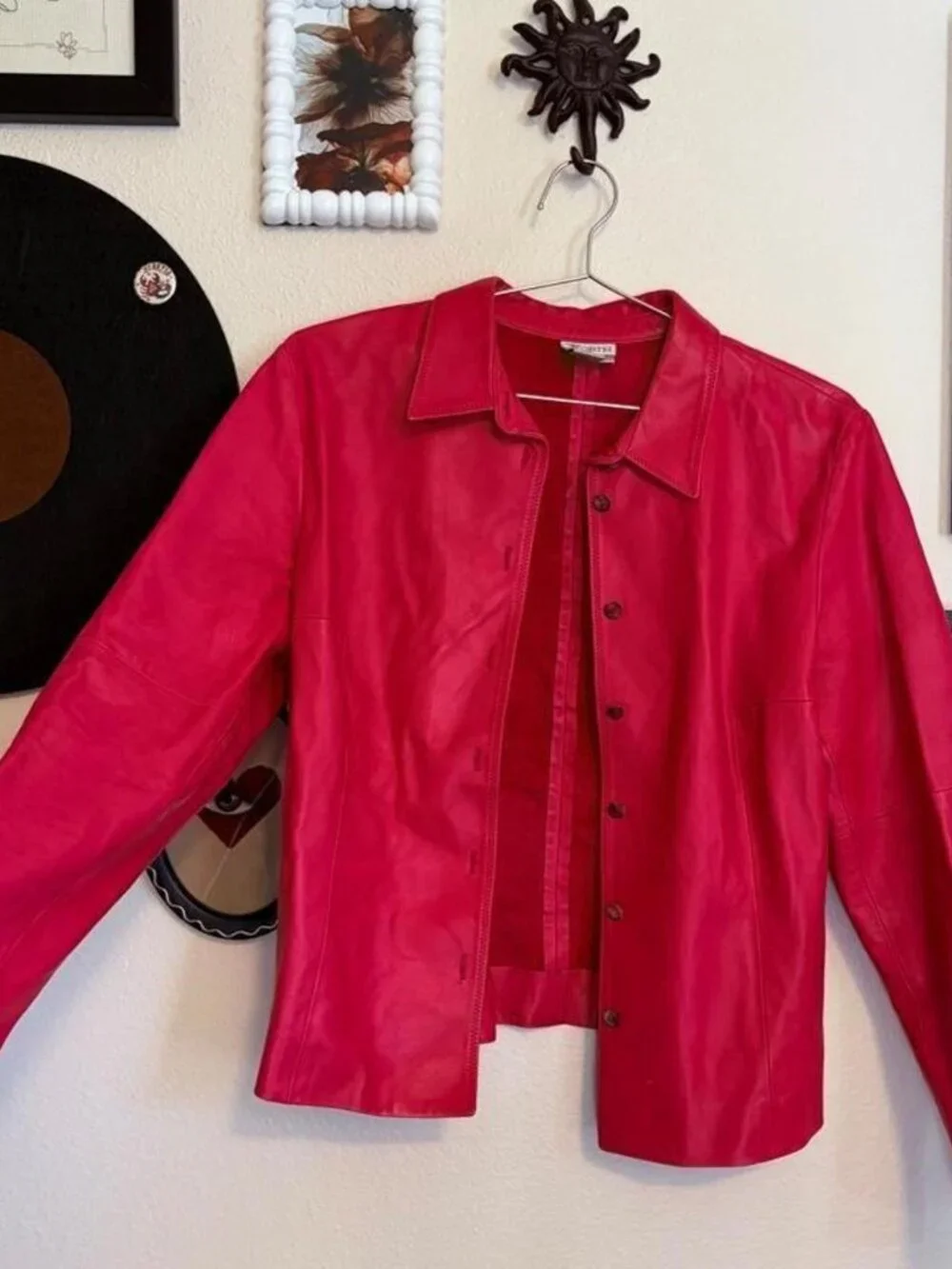 Worth Genuine Leather Hot Pink Jacket